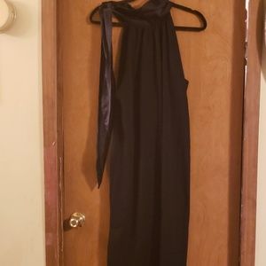 One shoulder black dress